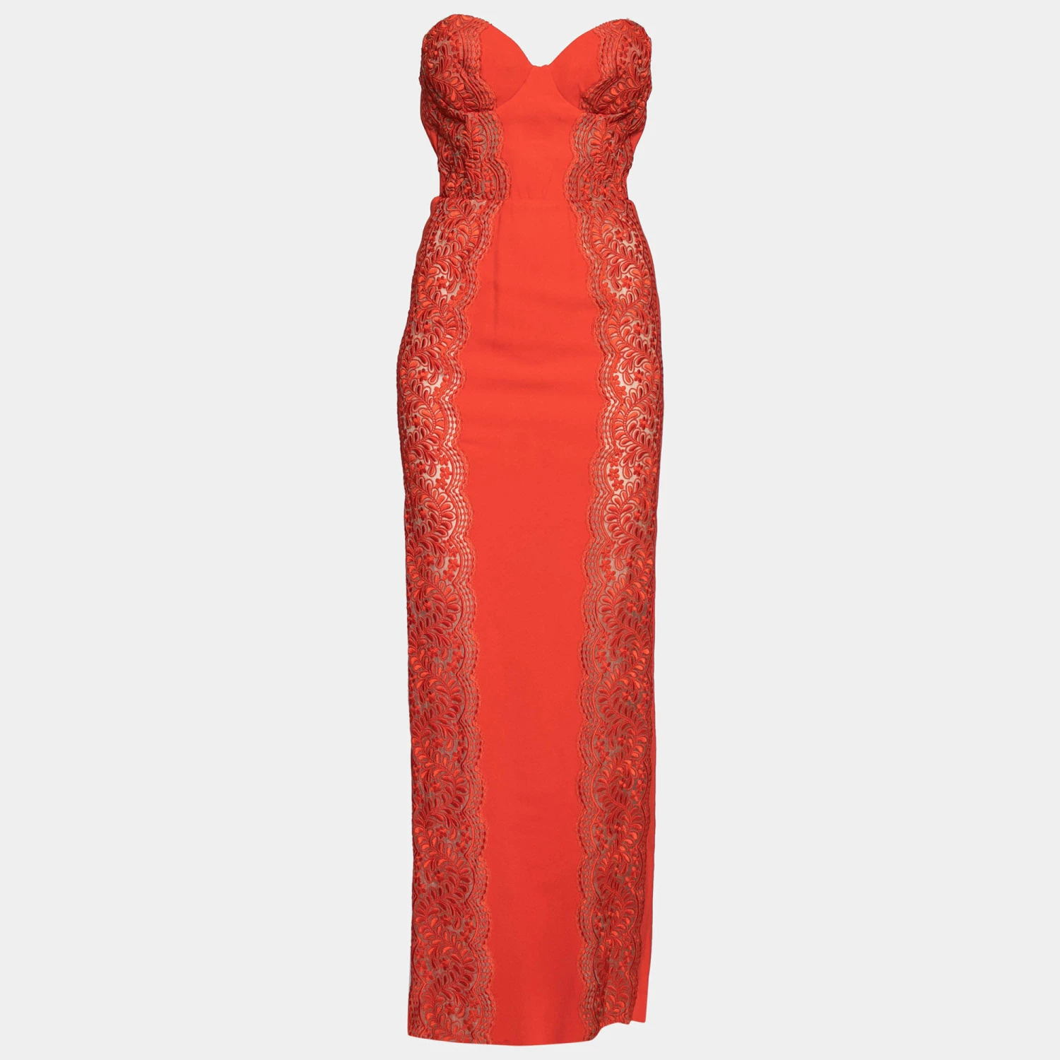 Wholesale ๐ Stella McCartney Red Crepe Embroidered Lace Panel Strapless Maxi ๐ Dress S For ๐ฉ Women ๐ 3 Wholesale ๐ Stella McCartney Red Crepe Embroidered Lace Panel Strapless Maxi ๐ Dress S For ๐ฉ Women ๐