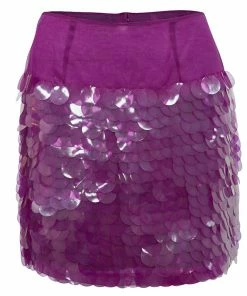Budget 🎉 Stella McCartney Pink Organza Sequin Paillette Embellished Mini 👗 Skirt S For 👩 Women 👍
