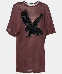 Cheap ๐ฅฐ Stella McCartney Brown Cotton Eagle Embroidered Blouse M For ๐ฉ Women โ๏ธ