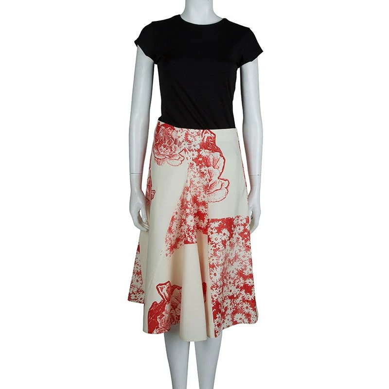 Best Pirce ๐ Stella McCartney Cream Silk Floral Printed A-Line ๐ Skirt M For ๐ฉ Women ๐ 4 Best Pirce ๐ Stella McCartney Cream Silk Floral Printed A-Line ๐ Skirt M For ๐ฉ Women ๐ - Image 2