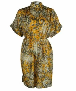 New ✔️ Stella McCartney Multicolor Floral Printed Silk Waist Tie Detail 👗 Dress S For 👩 Women 🤩