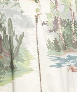 Best Sale 🎁 Stella McCartney Cream Printed Cotton Jay Landscape Hooded Jacket M For 👩 Women 🔥 -Stella McCartney Shop luxury women stella mccartney used clothes p642307 005