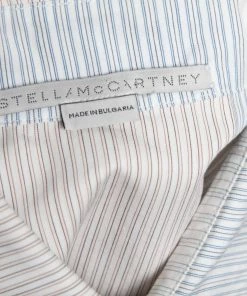 New ✨ Stella McCartney White Striped Cotton Contrast Rib Knit Trim 👕 Shirt M For 👩 Women ❤️ -Stella McCartney Shop luxury women stella mccartney used clothes p645585 005
