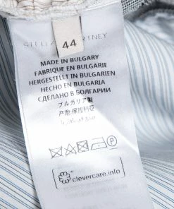 New ✨ Stella McCartney White Striped Cotton Contrast Rib Knit Trim 👕 Shirt M For 👩 Women ❤️ -Stella McCartney Shop luxury women stella mccartney used clothes p645585 006