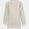 Cheapest ✔️ Stella McCartney Beige Knit Linen Paneled Cut-Out Detail Jumper XXS For 👩 Women 💯 -Stella McCartney Shop luxury women stella mccartney used clothes p647871 001