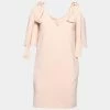 New 😍 Stella McCartney Pink Crepe Cold Shoulder Mini 👗 Dress XS For 👩 Women 🎁