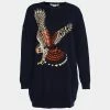 Best Sale 🌟 Stella McCartney Navy Blue Eagle Jacquard Sweater 👗 Dress M For 👩 Women 🧨