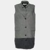 Cheapest 🔔 Stella McCartney Grey Patterned Wool Button Front Sleeveless Jacket S For 👩 Women 👍 -Stella McCartney Shop luxury women stella mccartney used clothes p653907 003
