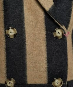 Brand new 😍 Stella McCartney Brown & Black Striped Wool Double Breasted 🧥 Coat S For 👩 Women ❤️ -Stella McCartney Shop luxury women stella mccartney used clothes p653922 004