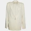 Hot Sale 😉 Stella McCartney Cream Wool Single Breasted Blazer M For 👩 Women 😀