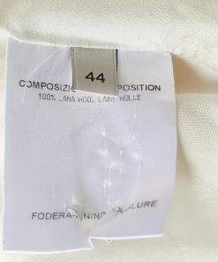 Hot Sale 😉 Stella McCartney Cream Wool Single Breasted Blazer M For 👩 Women 😀 -Stella McCartney Shop luxury women stella mccartney used clothes p654323 002