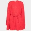 Discount 🤩 Stella McCartney Red Brocade Delia Belted 👗 Dress M For 👩 Women ✨ -Stella McCartney Shop luxury women stella mccartney used clothes p656469 001