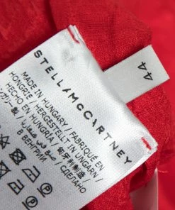 Discount 🤩 Stella McCartney Red Brocade Delia Belted 👗 Dress M For 👩 Women ✨ -Stella McCartney Shop luxury women stella mccartney used clothes p656469 002