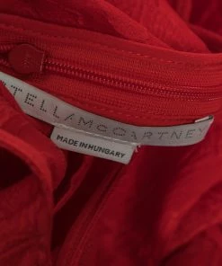 Discount 🤩 Stella McCartney Red Brocade Delia Belted 👗 Dress M For 👩 Women ✨ -Stella McCartney Shop luxury women stella mccartney used clothes p656469 005