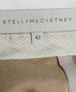 Cheap ✔️ Stella McCartney Beige Cuffed Hem Trousers M For 👩 Women 🤩 -Stella McCartney Shop luxury women stella mccartney used clothes p664385 005