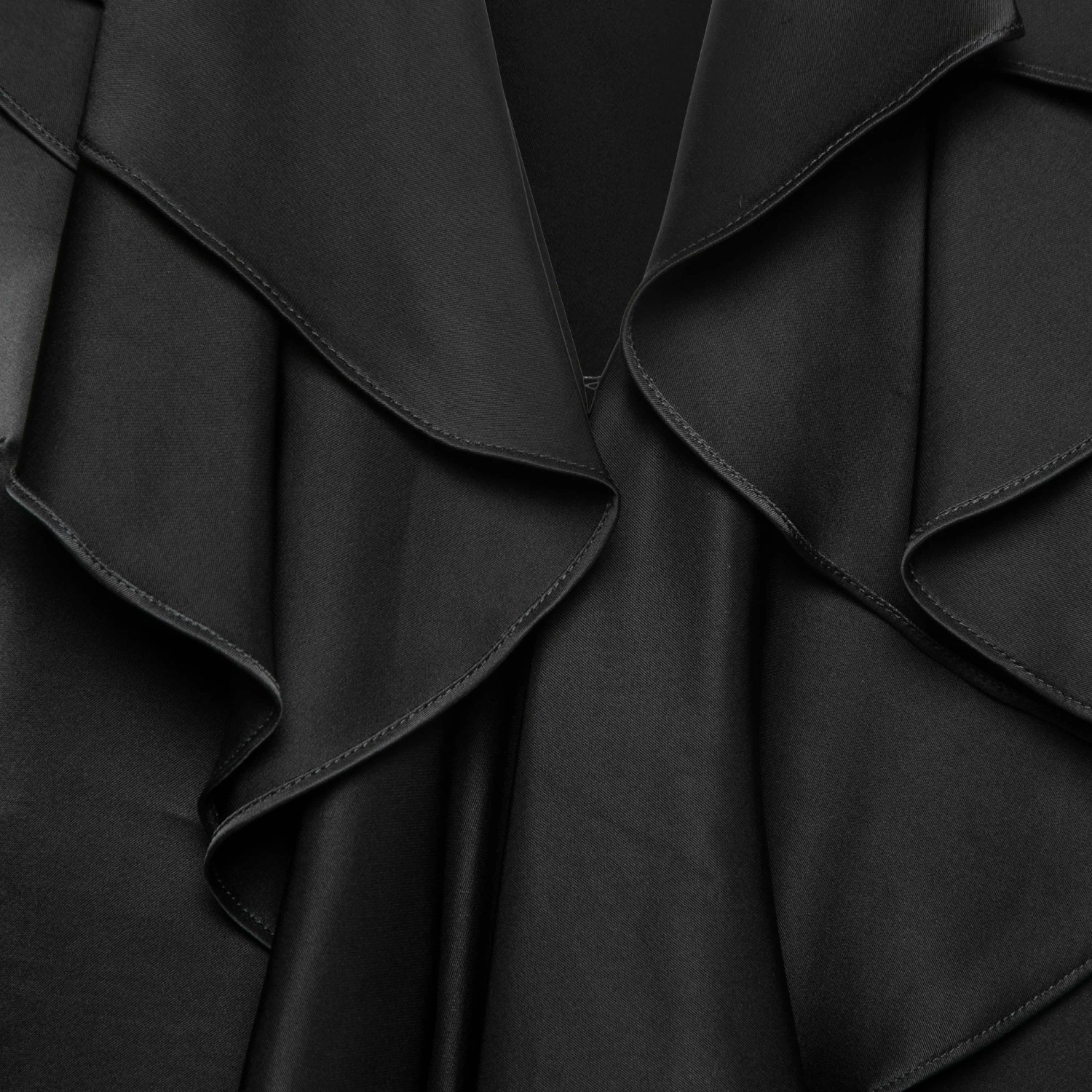 Cheapest 👏 Stella McCartney Black Silk Ruffle Front Sleeveless Top M For 👩 Women ✔️ 5 Cheapest 👏 Stella McCartney Black Silk Ruffle Front Sleeveless Top M For 👩 Women ✔️ - Image 3