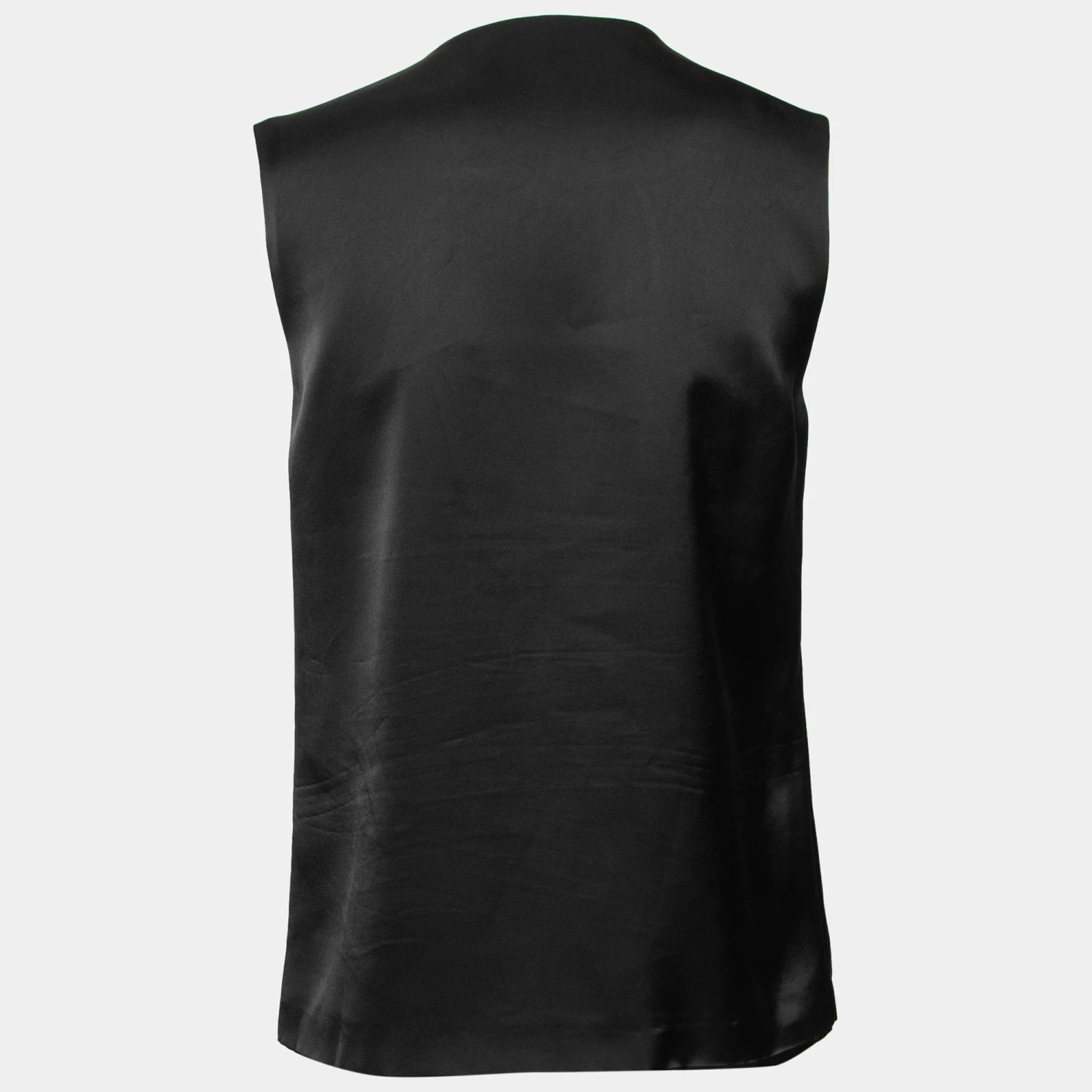 Cheapest 👏 Stella McCartney Black Silk Ruffle Front Sleeveless Top M For 👩 Women ✔️ 4 Cheapest 👏 Stella McCartney Black Silk Ruffle Front Sleeveless Top M For 👩 Women ✔️ - Image 2
