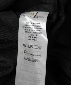 Cheapest 👍 Stella McCartney Black Wool Fringe Trim Pockets Long 🧥 Coat L For 👩 Women 😉 -Stella McCartney Shop luxury women stella mccartney used clothes p670008 003