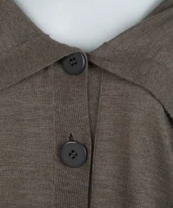 Promo ⭐ Stella Mccartney Brown Cashmere Draped Collar Buttondown Cardigan M For 👩 Women 💯 -Stella McCartney Shop luxury women stella mccartney used clothes p67075 004