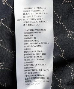 Best Sale 🔥 Stella McCartney Navy Blue Striped Monogram Print Silk Odette 👚 Shirt M For 👩 Women 🔥 -Stella McCartney Shop luxury women stella mccartney used clothes p686439 003