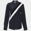 Best Sale 🔥 Stella McCartney Navy Blue Striped Monogram Print Silk Odette 👚 Shirt M For 👩 Women 🔥 2 Best Sale 🔥 Stella McCartney Navy Blue Striped Monogram Print Silk Odette 👚 Shirt M For 👩 Women 🔥 -Stella McCartney Shop luxury women stella mccartney used clothes p686439 006