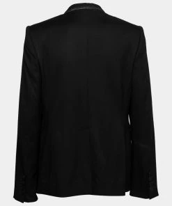 Outlet 🛒 Stella McCartney Black Wool Single-Breasted Blazer M For 👩 Women 🌟 -Stella McCartney Shop luxury women stella mccartney used clothes p691409 008