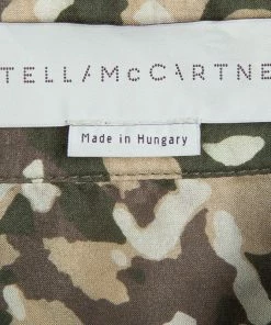 Hot Sale ✔️ Stella McCartney Camouflage Print Button Down Silk 👚 Shirt M For 👩 Women 💯 -Stella McCartney Shop luxury women stella mccartney used clothes p70270 005