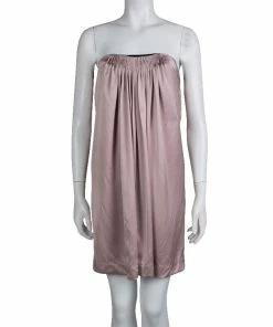Promo 🌟 Stella McCartney Pale Pink Silk Pleated Strapless 👗 Dress S For 👩 Women ❤️ -Stella McCartney Shop luxury women stella mccartney used clothes p72936 0002