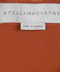 Top 10 💯 Stella McCartney Brick Orange Long Sleeve Silk Blouse L For 👩 Women ✨ -Stella McCartney Shop luxury women stella mccartney used clothes p79509 005
