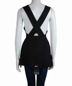 Best Sale 🎁 Stella McCartney Cross Back Black Top M For 👩 Women 😀 -Stella McCartney Shop luxury women stella mccartney used clothes p81745 0003