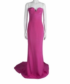 Best reviews of 🔔 Stella McCartney Pink Silk Strapless Reese Gown L For 👩 Women 😉 -Stella McCartney Shop luxury women stella mccartney used clothes p82678 002