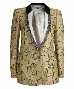 Coupon 🛒 Stella McCartney Clarette Reptile Print Jacket M For 👩 Women ✨