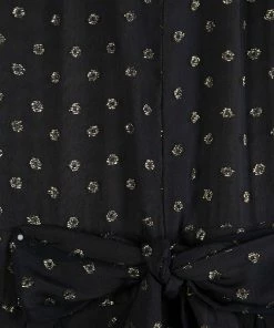 Hot Sale ✔️ Stella McCartney Navy Blue Metallic Clip Dot Long Sleeve Jumpsuit M For 👩 Women 🎉 -Stella McCartney Shop luxury women stella mccartney used clothes p84447 003