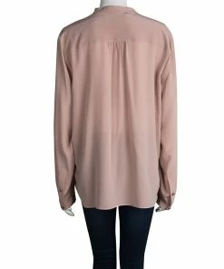 Best Sale ✔️ Stella McCartney Blush Pink Mandarin Collar Silk 👚 Shirt L For 👩 Women 😀 -Stella McCartney Shop luxury women stella mccartney used clothes p93421 003