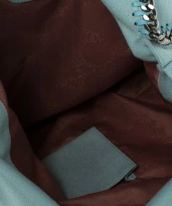 Promo 😍 Stella McCartney Powdered Blue Faux Leather Falabella Tote For 👩 Women ❤️ -Stella McCartney Shop luxury women stella mccartney used handbags p101082 007