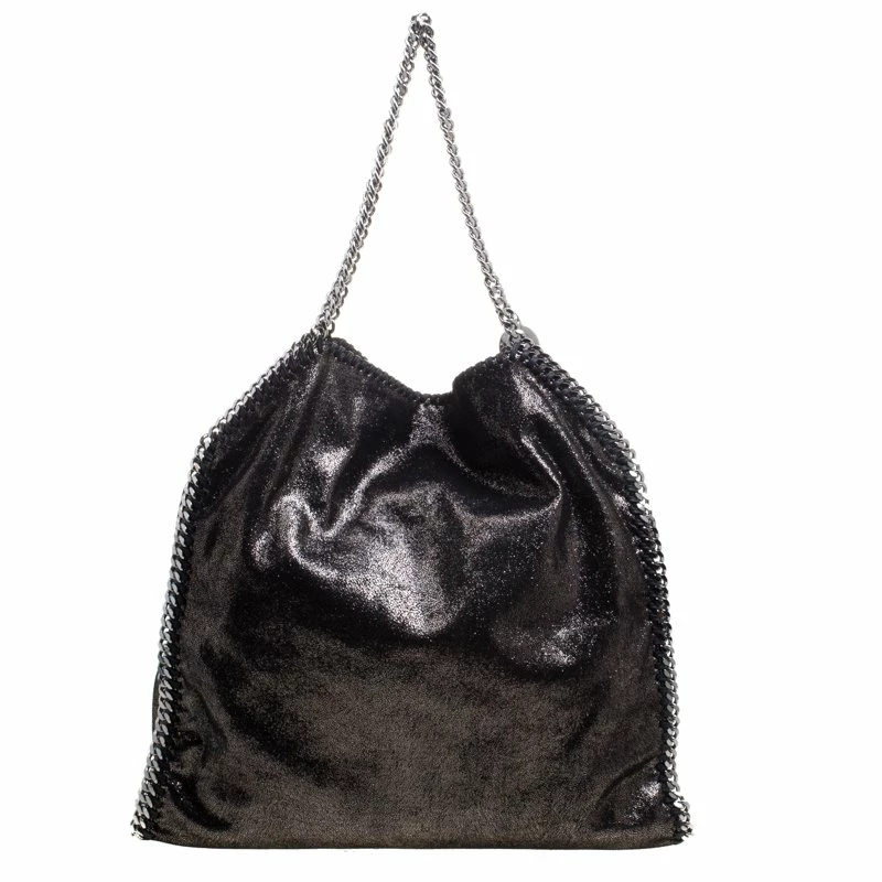 Best Sale ๐ Stella McCartney Black Iridescent Faux Leather Large Falabella Tote For ๐ฉ Women ๐ 6 Best Sale ๐ Stella McCartney Black Iridescent Faux Leather Large Falabella Tote For ๐ฉ Women ๐ - Image 4
