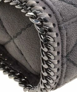 Deals 🔥 Stella McCartney Grey Faux Leather Falabella Crossbody Bag For 👩 Women 🌟 -Stella McCartney Shop luxury women stella mccartney used handbags p103281 010