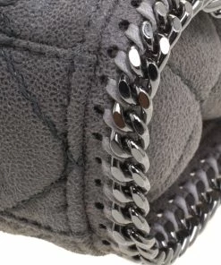 Deals 🔥 Stella McCartney Grey Faux Leather Falabella Crossbody Bag For 👩 Women 🌟 -Stella McCartney Shop luxury women stella mccartney used handbags p103281 011