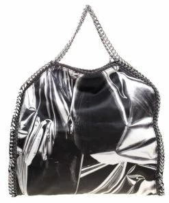 Brand new 🧨 Stella McCartney Black/White Satin Small Falabella Tote For 👩 Women ⭐ -Stella McCartney Shop luxury women stella mccartney used handbags p107114 004