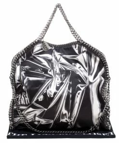 Brand new 🧨 Stella McCartney Black/White Satin Small Falabella Tote For 👩 Women ⭐ -Stella McCartney Shop luxury women stella mccartney used handbags p107114 009