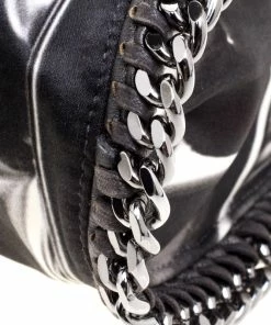 Brand new 🧨 Stella McCartney Black/White Satin Small Falabella Tote For 👩 Women ⭐ -Stella McCartney Shop luxury women stella mccartney used handbags p107114 010