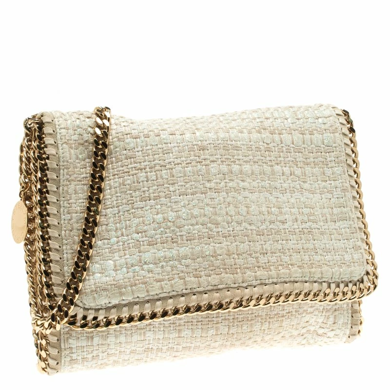 Cheapest π Stella McCartney Light Beige Woven Glitter Fabric Falabella Shoulder Bag For π© Women β 5 Cheapest π Stella McCartney Light Beige Woven Glitter Fabric Falabella Shoulder Bag For π© Women β - Image 3