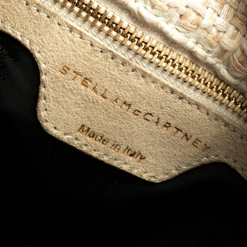 Cheapest π Stella McCartney Light Beige Woven Glitter Fabric Falabella Shoulder Bag For π© Women β 10 Cheapest π Stella McCartney Light Beige Woven Glitter Fabric Falabella Shoulder Bag For π© Women β - Image 8