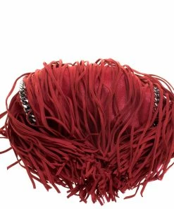 Budget 👏 Stella McCartney Red Faux Leather Mini Falabella Fringe Tote For 👩 Women ❤️ -Stella McCartney Shop luxury women stella mccartney used handbags p109368 006 scaled