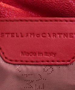 Budget 👏 Stella McCartney Red Faux Leather Mini Falabella Fringe Tote For 👩 Women ❤️ -Stella McCartney Shop luxury women stella mccartney used handbags p109368 008