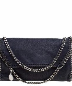 Flash Sale ๐ฏ Stella McCartney Navy Blue Faux Leather Falabella Shoulder Bag For ๐ฉ Women ๐ฅฐ