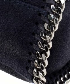 Flash Sale 💯 Stella McCartney Navy Blue Faux Leather Falabella Shoulder Bag For 👩 Women 🥰 -Stella McCartney Shop luxury women stella mccartney used handbags p109625 010