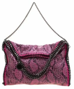 Best deal ⭐ Stella McCartney Pink Faux Python Small Falabella Tote For 👩 Women 🧨 -Stella McCartney Shop luxury women stella mccartney used handbags p114310 0003