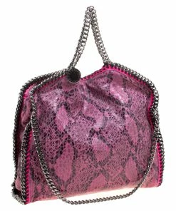Best deal ⭐ Stella McCartney Pink Faux Python Small Falabella Tote For 👩 Women 🧨 -Stella McCartney Shop luxury women stella mccartney used handbags p114310 0004