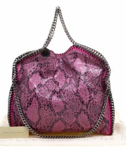Best deal ⭐ Stella McCartney Pink Faux Python Small Falabella Tote For 👩 Women 🧨 -Stella McCartney Shop luxury women stella mccartney used handbags p114310 0010